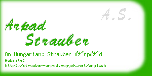 arpad strauber business card